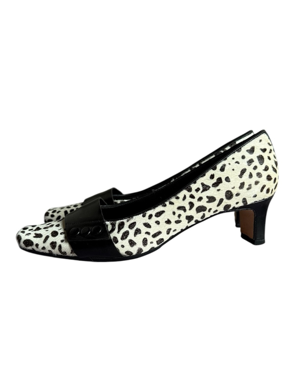 Vaneli Faux Fur Animal Print Kitten Heels